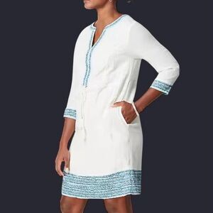 J. Jill Positano Tie Waist Dress (Large)